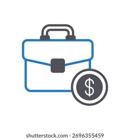  Icono del Vector del maletín del dinero que puede modificar o editar fácilmente

