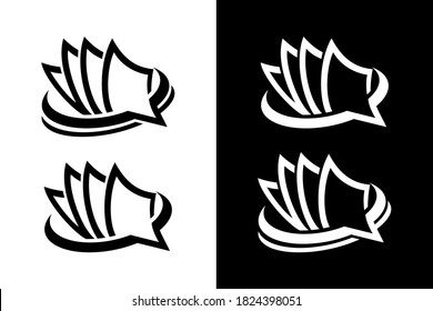 Money with bubble speech concept. Very suitable in various business purposes, also for icon, symbol, logo and many more.