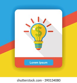 money bulb flat icon