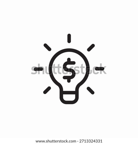 money bulb light icon sign vector