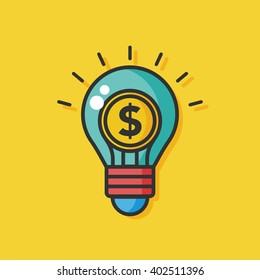 money bulb vector icon