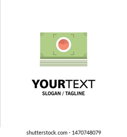 Money, Bundle, Cash, Dollar Business Logo Template. Flat Color. Vector Icon Template background