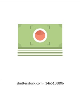Money, Bundle, Cash, Dollar  Flat Color Icon. Vector icon banner Template. Vector Icon Template background