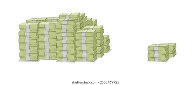 Money Bundles Vector, Cash Bundles Design, currency, vector design