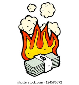 dinero para quemar la caricatura