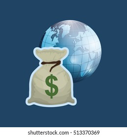 Money business financial icon vector illustration graphic design