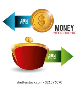 Money and business graphic design, vector illustration eps 10.