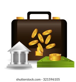 Money and business graphic design, vector illustration eps 10.