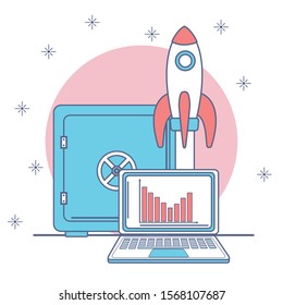 Money and business icon design, finance commerce market payment invest and buy theme Vector illustration