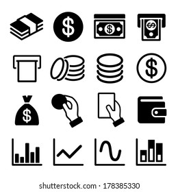 Money and business icon set