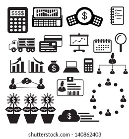 Money and  business icon set.Illustration eps10