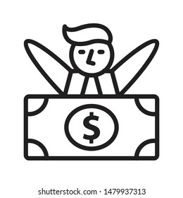 Money business line icon logo design