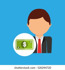 money business man suit worker icon vector illustration eps 10