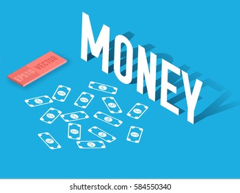 money business vector background concept. illustration design