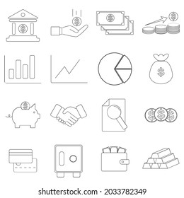 Geld- und Geschäftsvektorsymbol