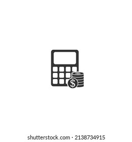 Money calculation falt icon. Vector