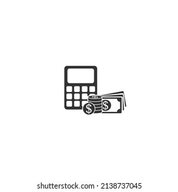 Money calculation flat style icon. Vector