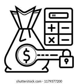Money and calculator icon