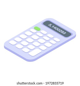 Money calculator icon. Isometric of money calculator vector icon for web design isolated on white background