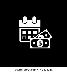  Money and calendar icon vector illustration EPS 10.
