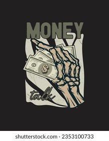 Money is calling me phone call t-shirt design