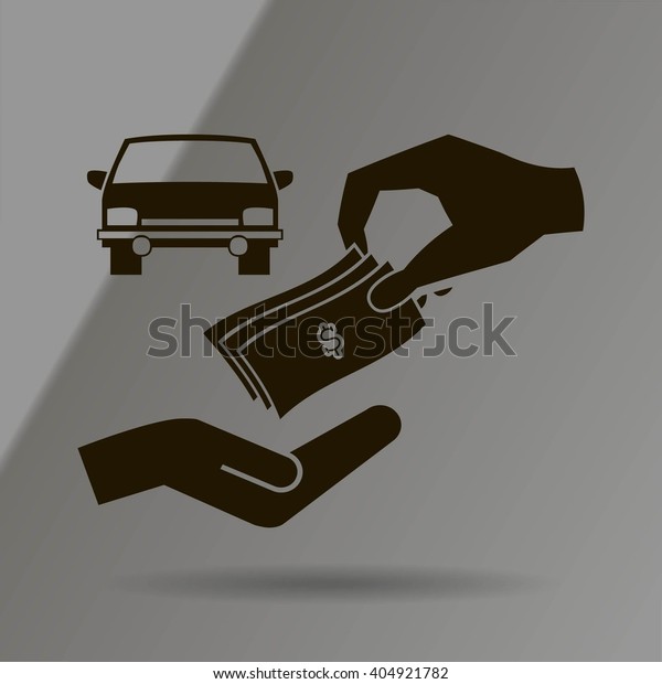 money and car vector\
icon