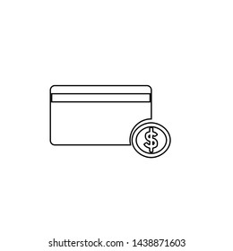 Money card icon. Payment button