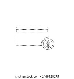 Money card icon. Payment button