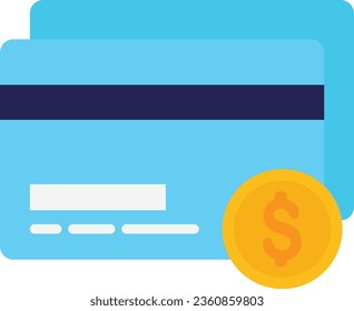 tarjeta de dinero Icono Vector Iluminación plana