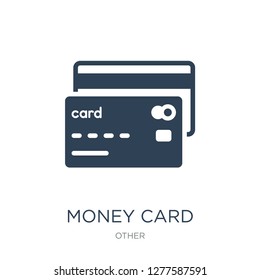 money card icon vector on white background, money card trendy filled icons from Other collection, money card vector illustration