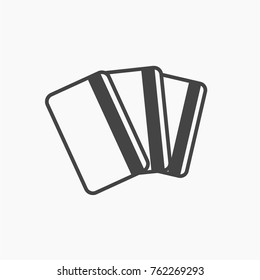 Money cards vector icon.