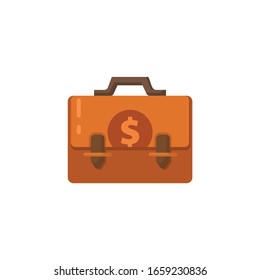 money case flat icon. vector illustration
