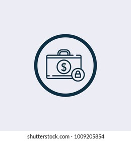 Money case icon. 