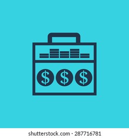 Money in the case icon