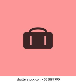 Money case icon, bag vector