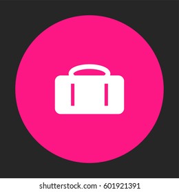 Money case icon, bag vector