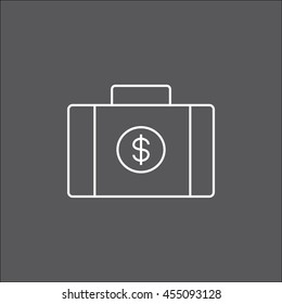 Money case icon illustration vector outline
