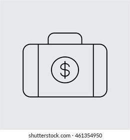 Money case icon illustration vector outline
