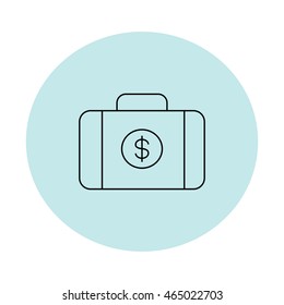 Money case icon illustration vector outline