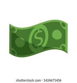 Money cash billet cartoon isolated vector illustration graphic design