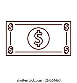 Money cash billet icon vector illustration graphic design