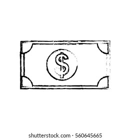 Money cash billet icon vector illustration graphic design