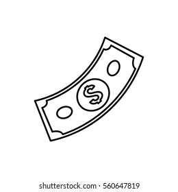 Money cash billet icon vector illustration graphic design