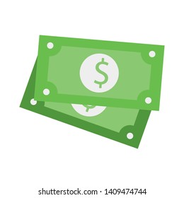 Money cash billets isolated vector illustration graphic design