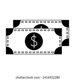 Money cash billets symbol isolated vector illustration graphic design