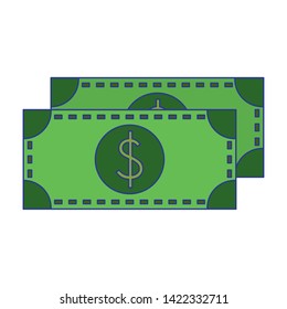 Money cash billets symbol isolated vector illustration graphic design