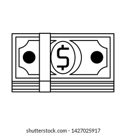 Money cash billets symbol isolated vector illustration graphic design