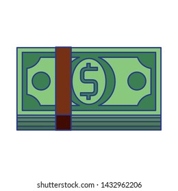 Money cash billets symbol isolated vector illustration graphic design