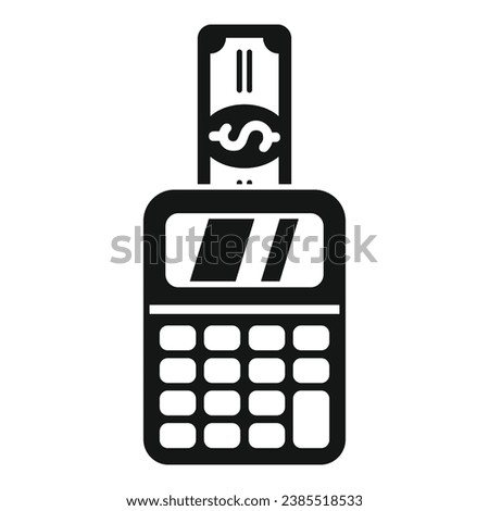 Money cash calculator icon simple vector. Currency change. Business finance