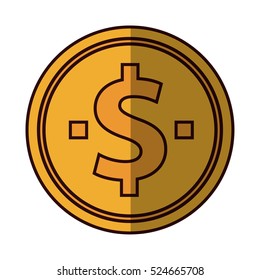 Money cash coin icon vector illustration graphic design